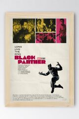 Black Panther Çerçeveli Tablo - Marvel Film Afişi Poster Tablo