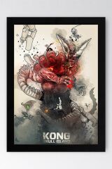 Kong Skull Island Çerçeveli Tablo - Kafatası Adası Film Posteri Tablo