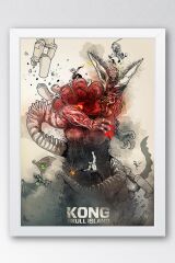 Kong Skull Island Çerçeveli Tablo - Kafatası Adası Film Posteri Tablo