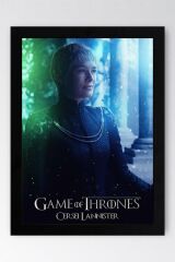 Game of Thrones Cersei Lannister Çerçeveli Tablo - Taht Oyunları Dizi Posteri Tablo