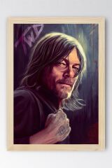 The Walking Dead Daryl Dixon Çerçeveli Tablo - Dizi Posteri Tablo