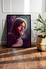 The Walking Dead Daryl Dixon Çerçeveli Tablo - Dizi Posteri Tablo