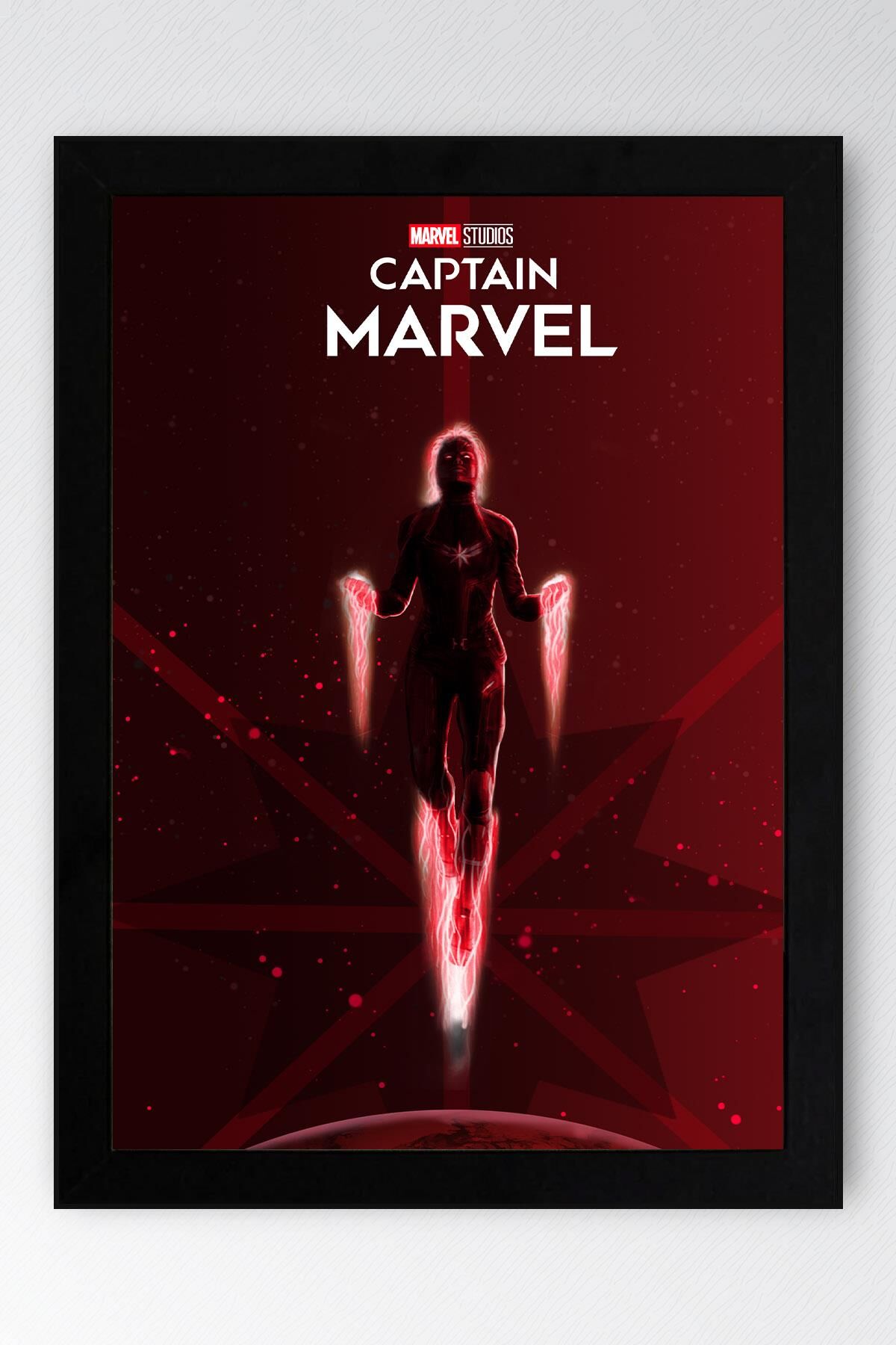 Captain Marvel Çerçeveli Tablo - Kaptan Marvel Poster Tablo