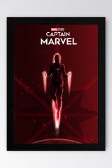 Captain Marvel Çerçeveli Tablo - Kaptan Marvel Poster Tablo