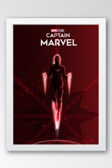Captain Marvel Çerçeveli Tablo - Kaptan Marvel Poster Tablo
