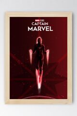Captain Marvel Çerçeveli Tablo - Kaptan Marvel Poster Tablo
