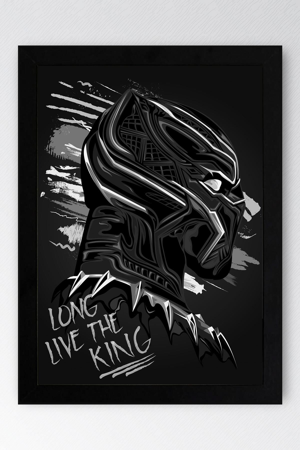 Black Panther Çerçeveli Tablo - Long Live The King Poster Tablo
