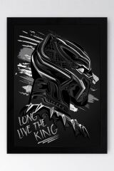 Black Panther Çerçeveli Tablo - Long Live The King Poster Tablo