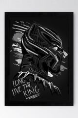 Black Panther Çerçeveli Tablo - Long Live The King Poster Tablo