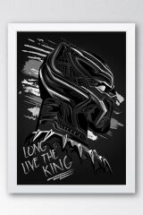 Black Panther Çerçeveli Tablo - Long Live The King Poster Tablo