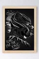 Black Panther Çerçeveli Tablo - Long Live The King Poster Tablo