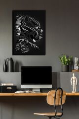 Black Panther Çerçeveli Tablo - Long Live The King Poster Tablo
