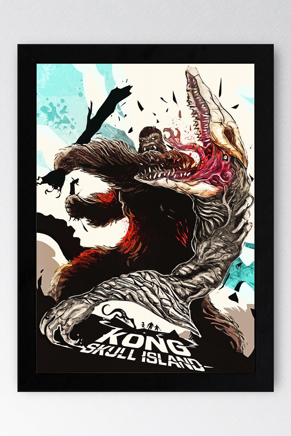 Kong Skull Island Çerçeveli Tablo - Kafatası Adası Film Posteri Tablo