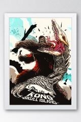 Kong Skull Island Çerçeveli Tablo - Kafatası Adası Film Posteri Tablo