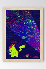 Pokemon Çerçeveli Tablo - Çizgi Film Posteri Tablo