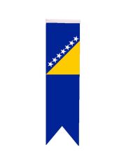 Masa Üstü Kırlangıç Bosna Hersek Bayrağı - 8x30cm Çift Taraflı Saten Kumaş