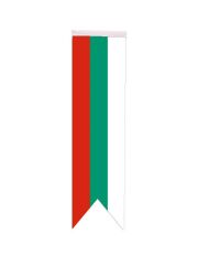 Masa Üstü Kırlangıç Bulgaristan Bayrağı - 8x30cm Çift Taraflı Saten Kumaş